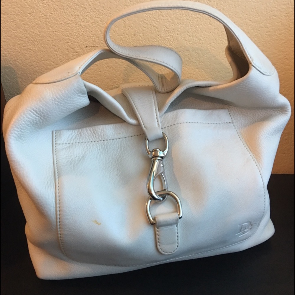 Dooney & Bourke white/off gray hobo purse